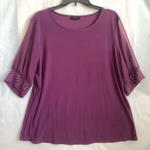 Elegant Purple Women's Top